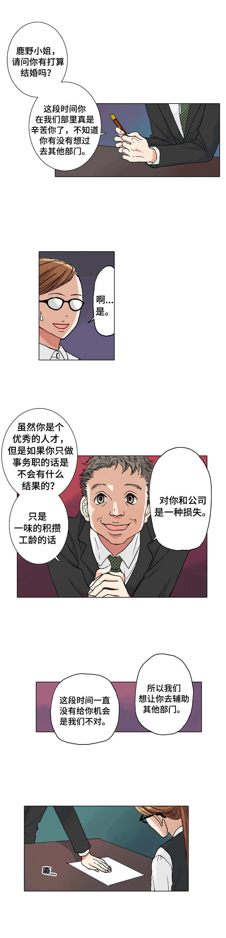 绯色(限) 汐月漫画,第1章：调职1图
