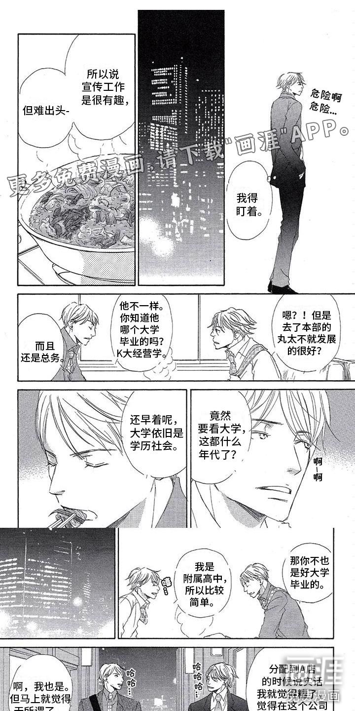 漫画深夜交谈漫画,第9章：工作时的他1图